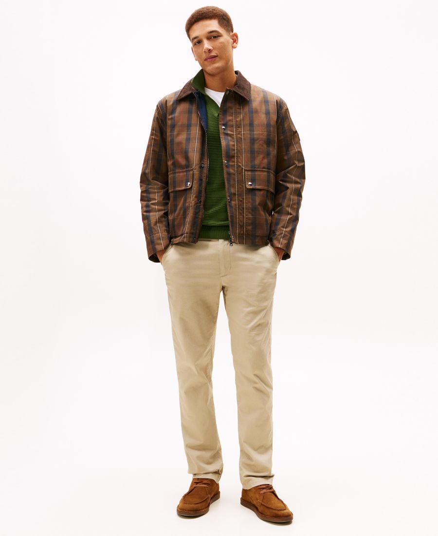 Мужские брюки Denton Printed Structure Slim Fit Tommy Hilfiger, Beige — фото 4