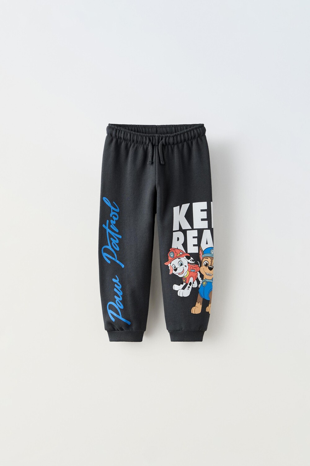 

Брюки jogger paw patrol ZARA, антрацитово-серый