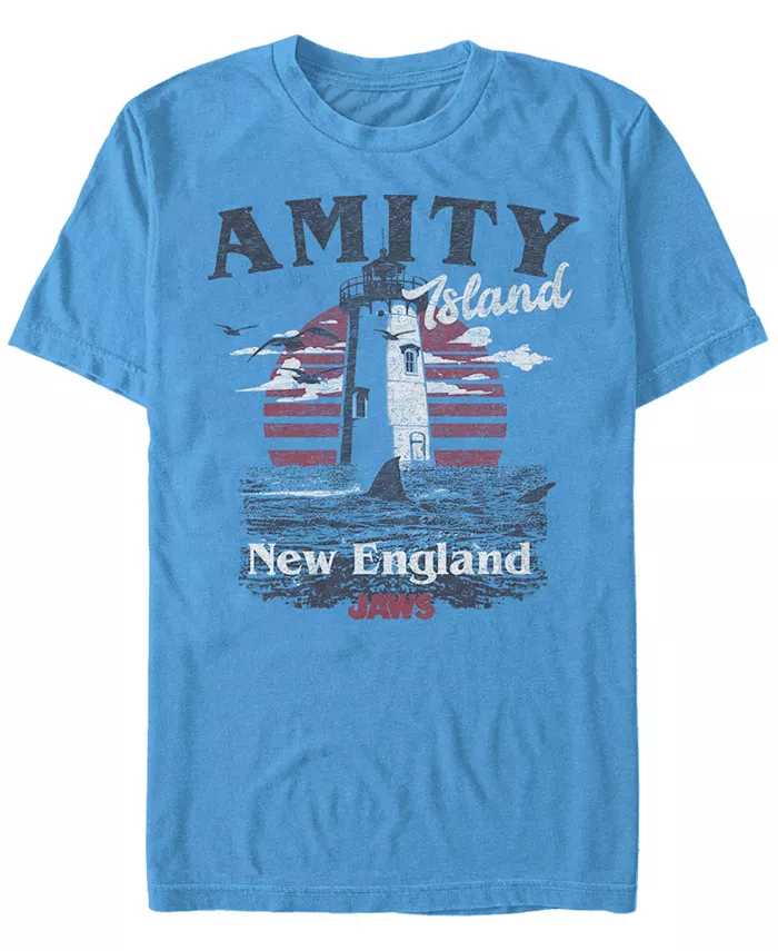 

Футболка с коротким рукавом Jaws Men's Amity Island Destination Fifth Sun, синий