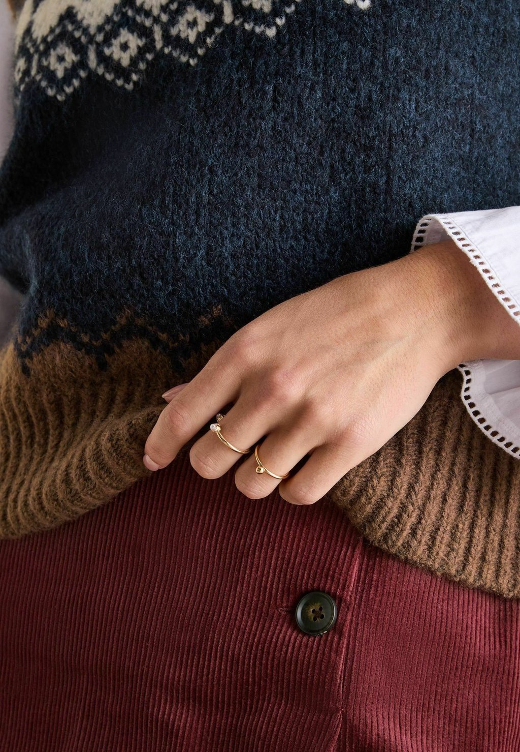 

Джемпер LOWRY FAIR ISLE Tom Joule, коричневый