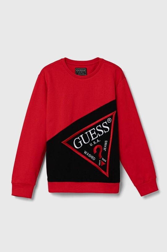 

Детская хлопковая толстовка Guess, красный