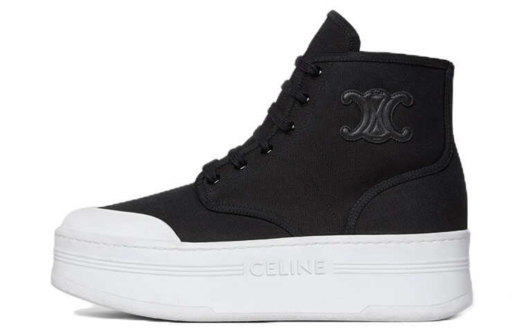 

Скейтбординговые туфли женские высокие черные Celine