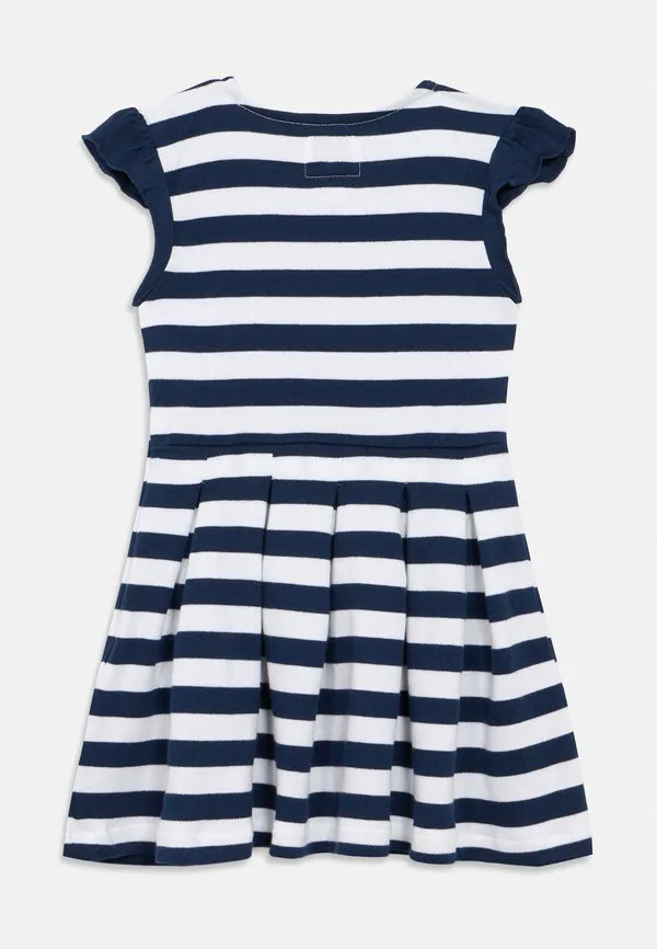 Детское трикотажное платье из плетеного трикотажа Guess, White/Blu — фото 2