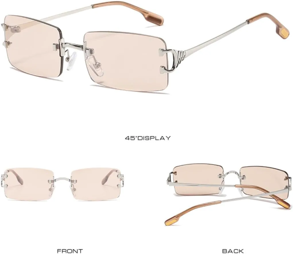 

Солнцезащитные очки с защитой UV400 | Без оправы, зеленые тонированные линзы | для женщин и мужчин, для занятий спортом на открытом воздухе и вождения (07) LXLHWN, 03