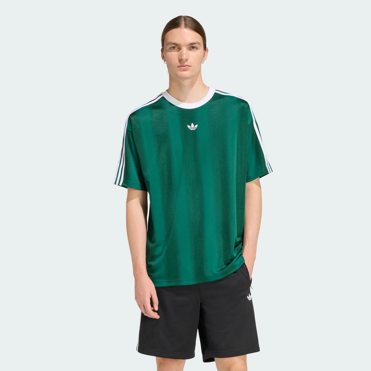 Мужская футболка-джерси Adidas Adicolor жаккард, зелёная