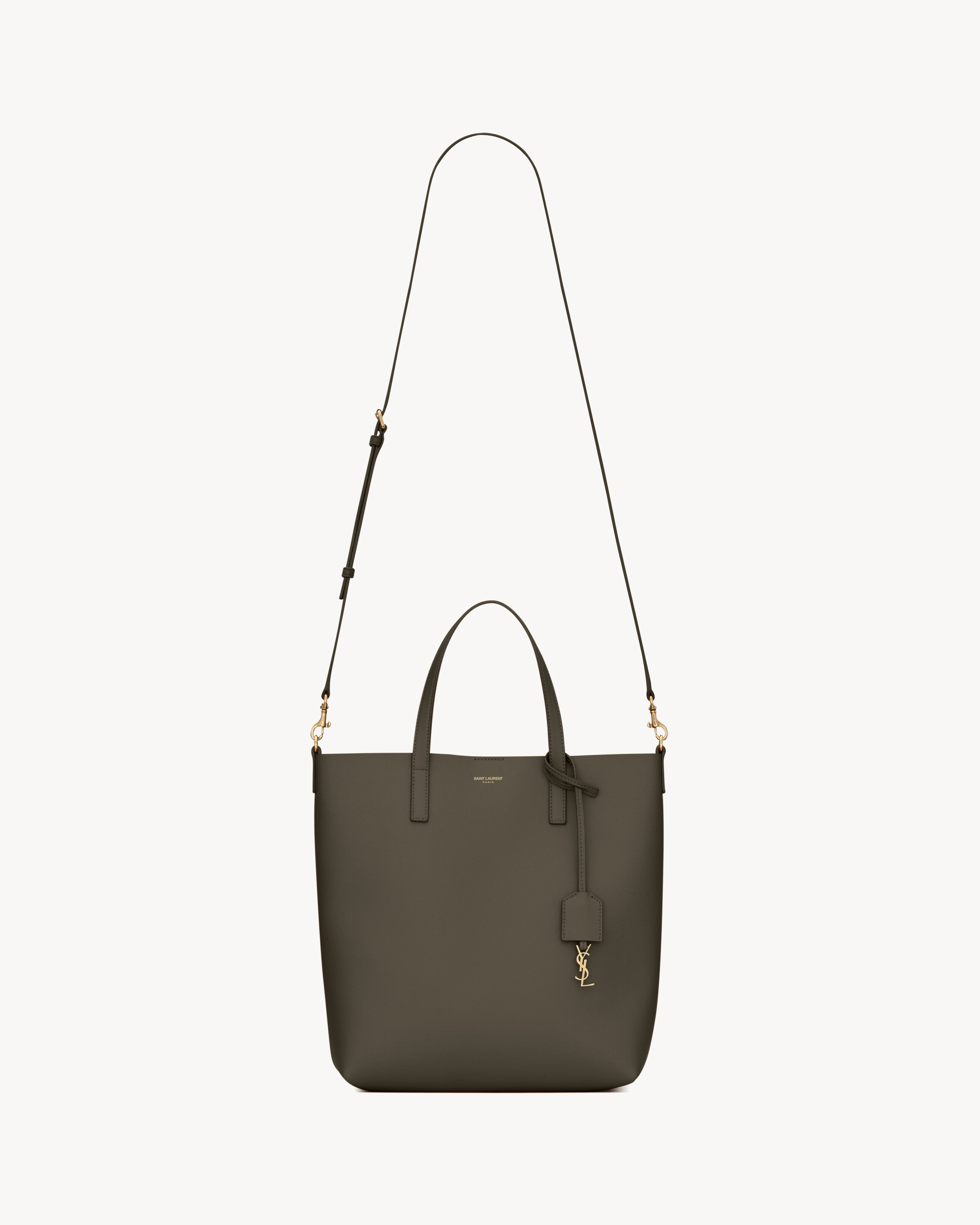 Сумка SHOPPING SAINT LAURENT TOY из кожи, зеленый — фото 2