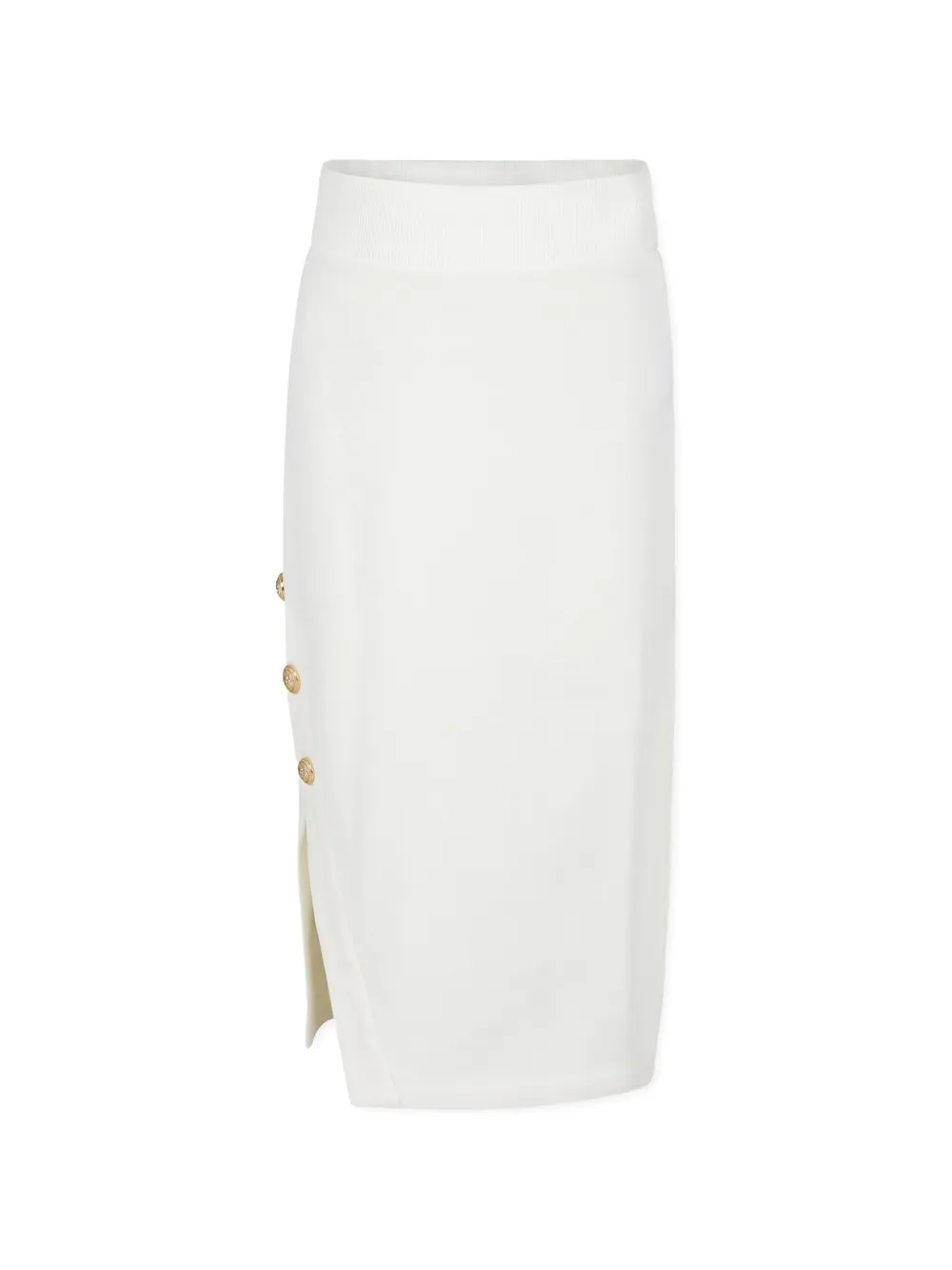 

Юбка макси с разрезом Balmain Kids, белый