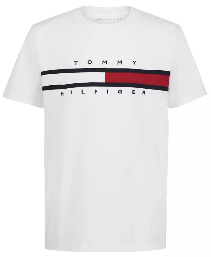 Новая фирменная футболка Tommy для малышей и маленьких мальчиков Tommy Hilfiger, белый — фото 4