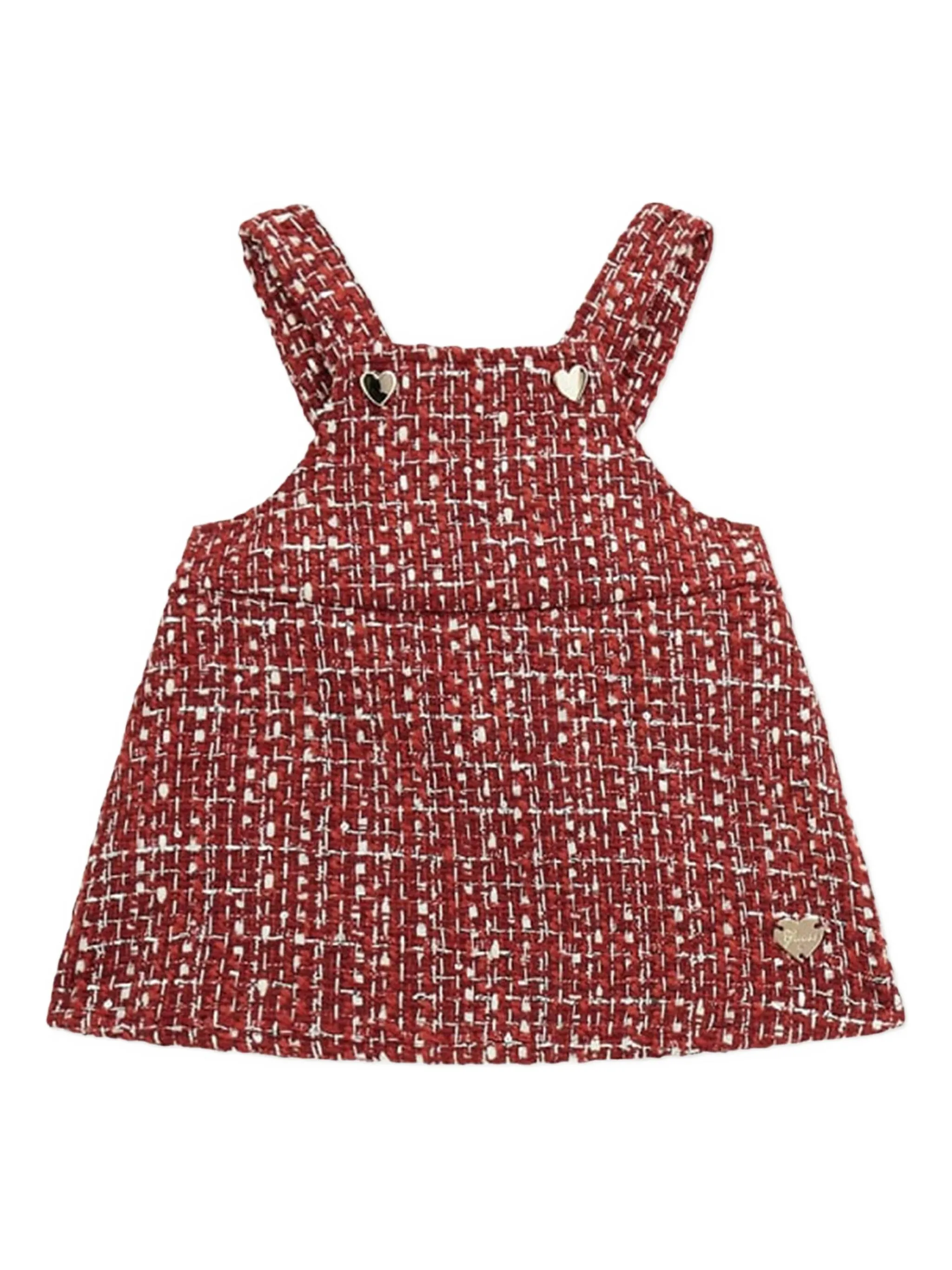 

Комплект из боди и твидового платья Guess Kids, белый