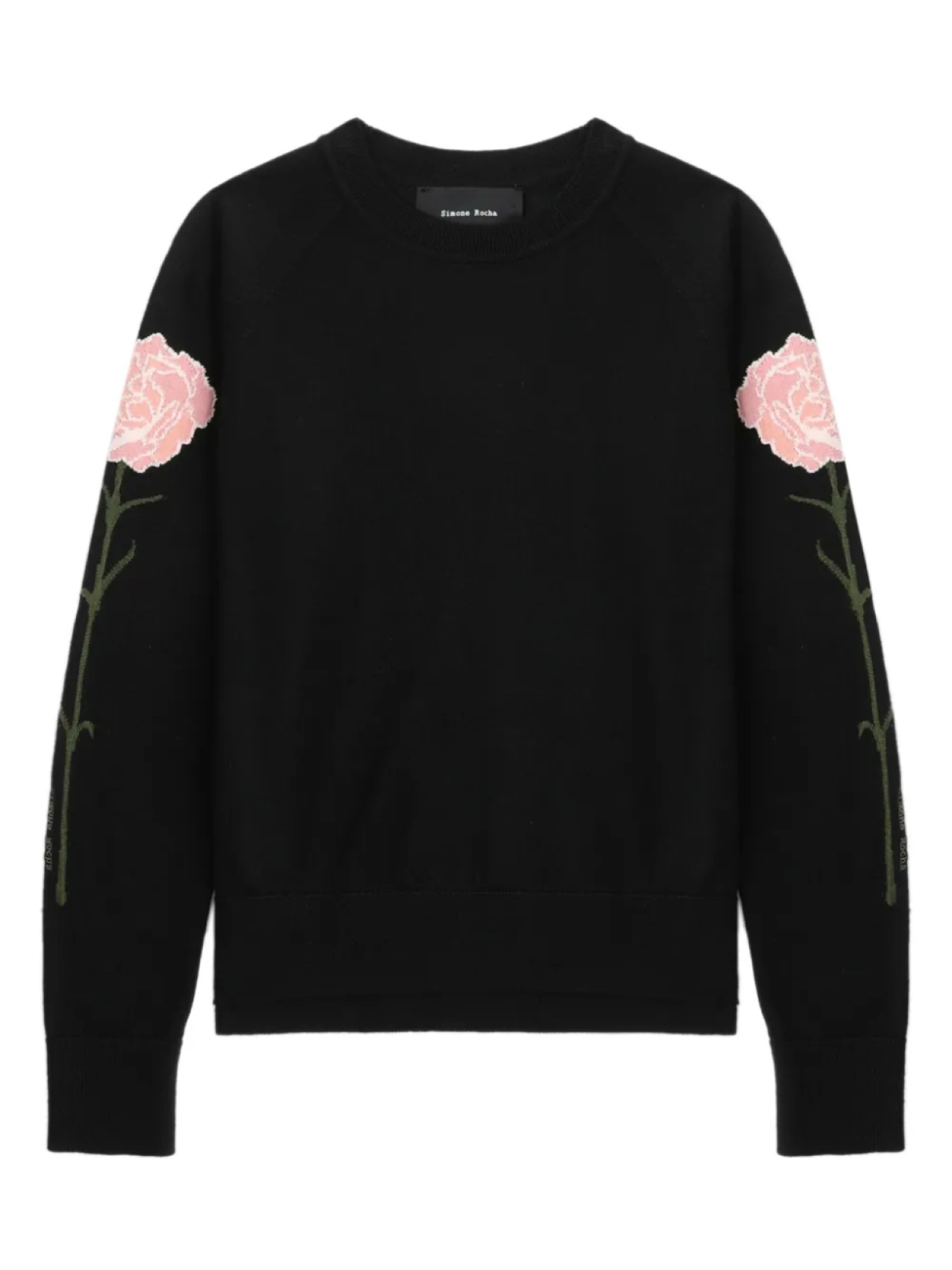 

Свитер с цветочным мотивом Simone Rocha, черный