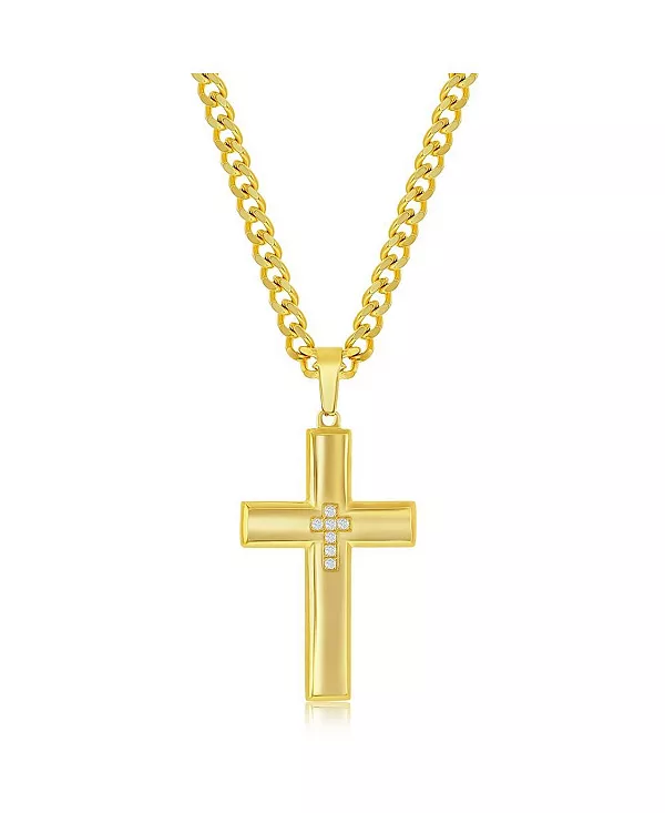 

Ожерелье с фианитами из нержавеющей стали Metallo, gold