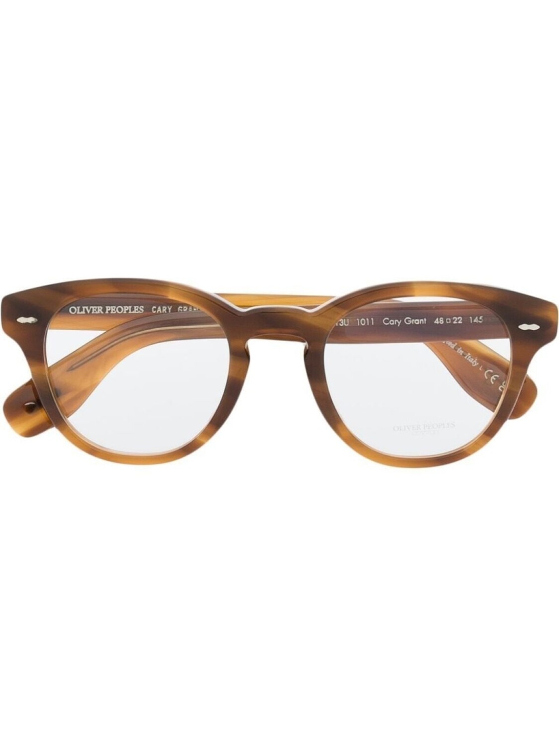 

Oliver Peoples очки Gregory Peck в круглой оправе, коричневый