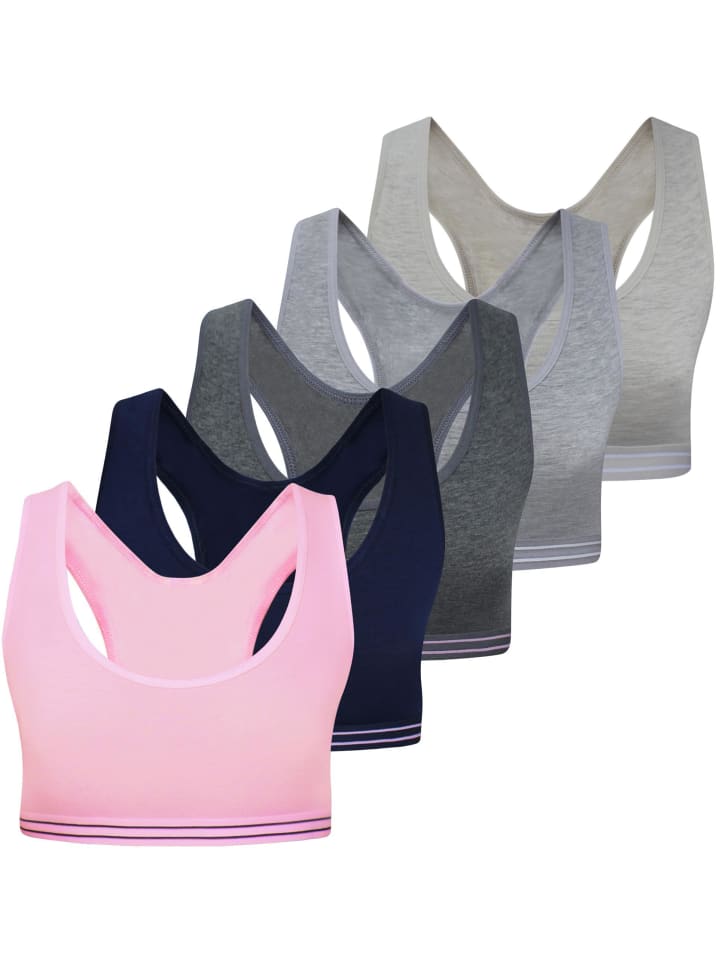 

LOREZA Комплект из 5 бюстгальтеров - в полоску - разноцветные