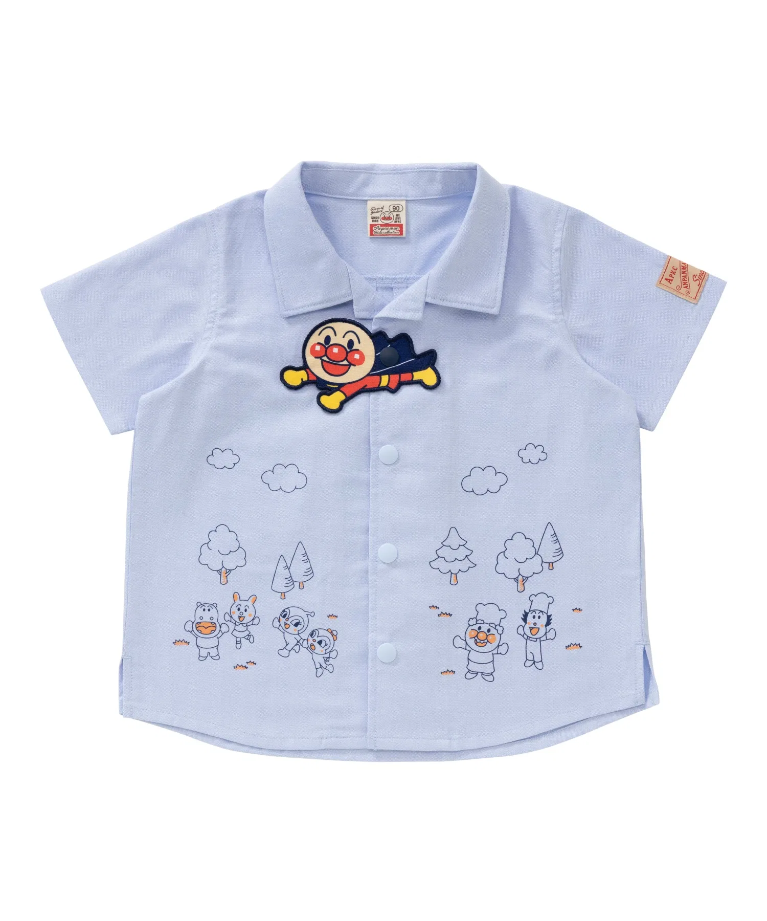 Детская рубашка с коротким рукавом ANPANMAN KIDS COLLECTION с аппликацией — фото 2