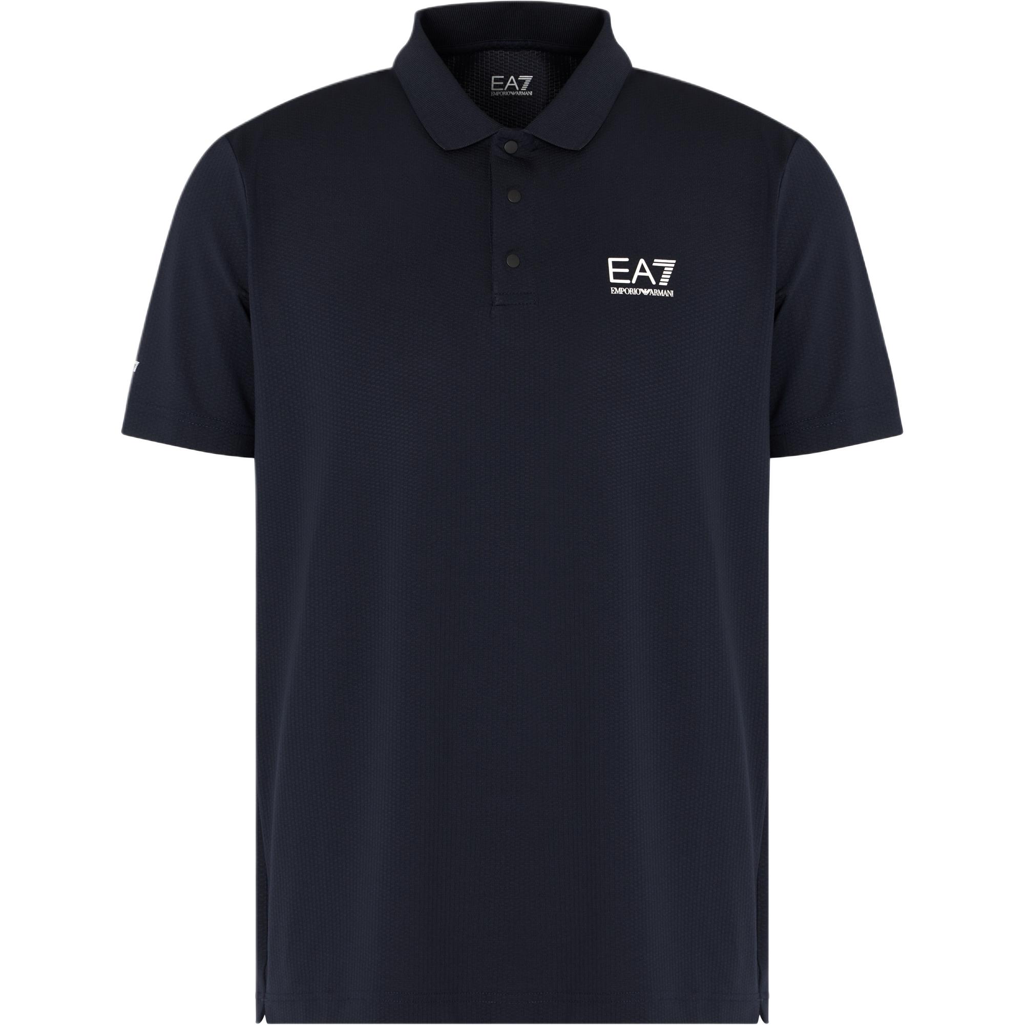 

Футболка-поло с логотипом Ea7 EMPORIO ARMANI, темно-синий
