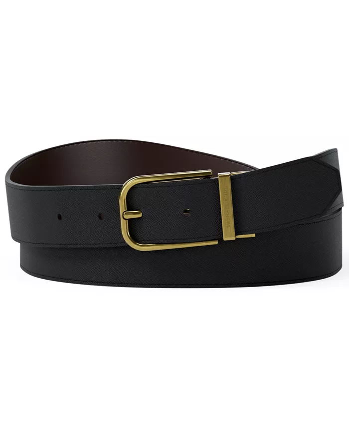 

Мужской реверсивный пояс для костюма с D-образной пряжкой Michael Kors, черный