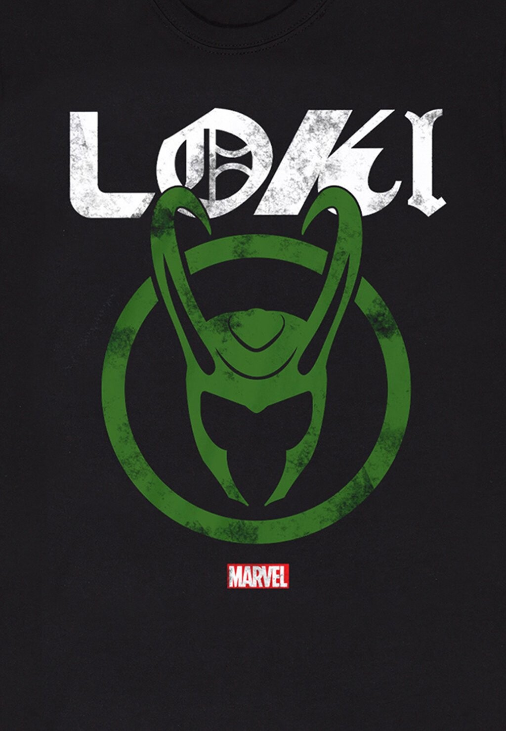 

Футболка с принтом Marvel Studios Loki Distressed Logo Henry Tiger, черная