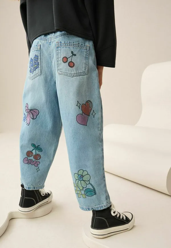 Джинсы прямого кроя с принтом, классического кроя. Next, Denim — фото 2