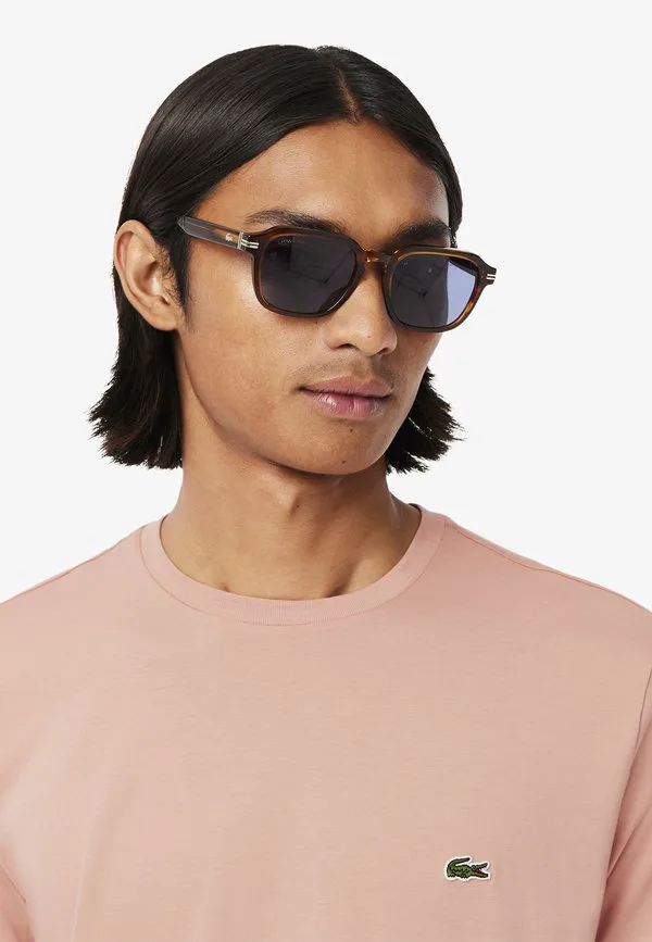 Футболка Lacoste, однотонная, с вышивкой, бежевый Rose Zih — фото 4