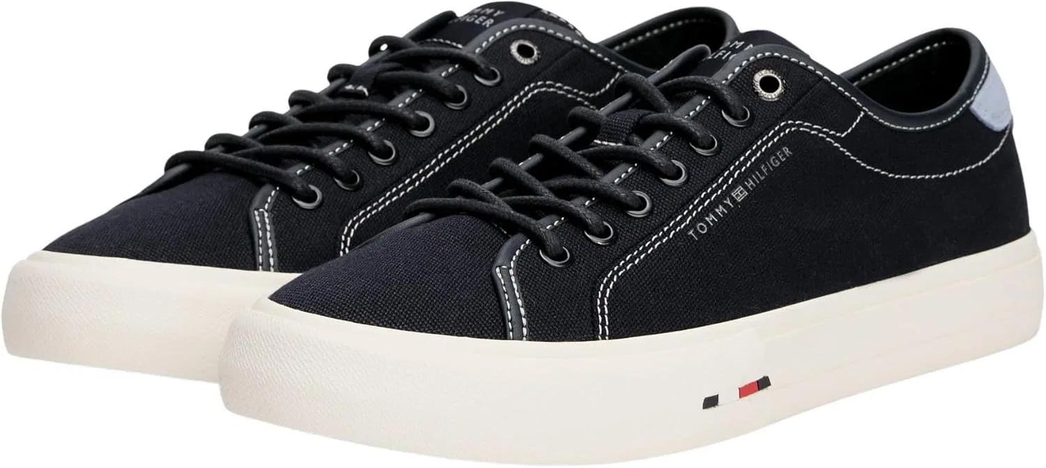 Мужские низкие кроссовки Tommy Hilfiger Th Hi Vulc Street Canvas Fm0fm05515, Blue Desert Sky — фото 3