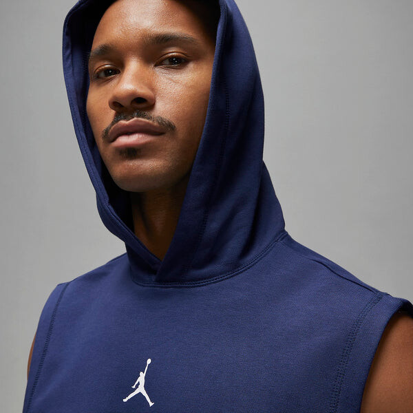 Толстовка Air Jordan Dri-FIT Sport Men's Fleece Sleeveless Hoodie 'Blue', синий — фото 3