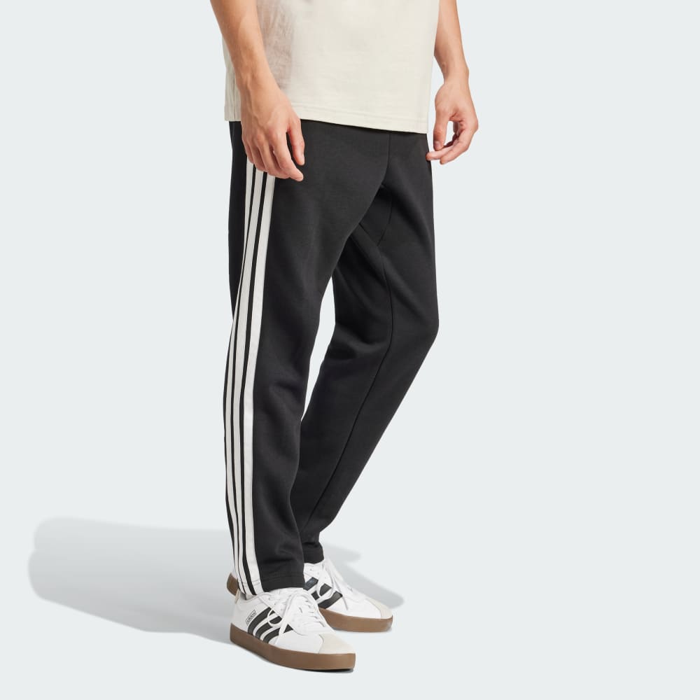 Спортивные брюки Adidas Essentials 3-Stripes Fleece Pants Open Hem, черный/белый — фото 3