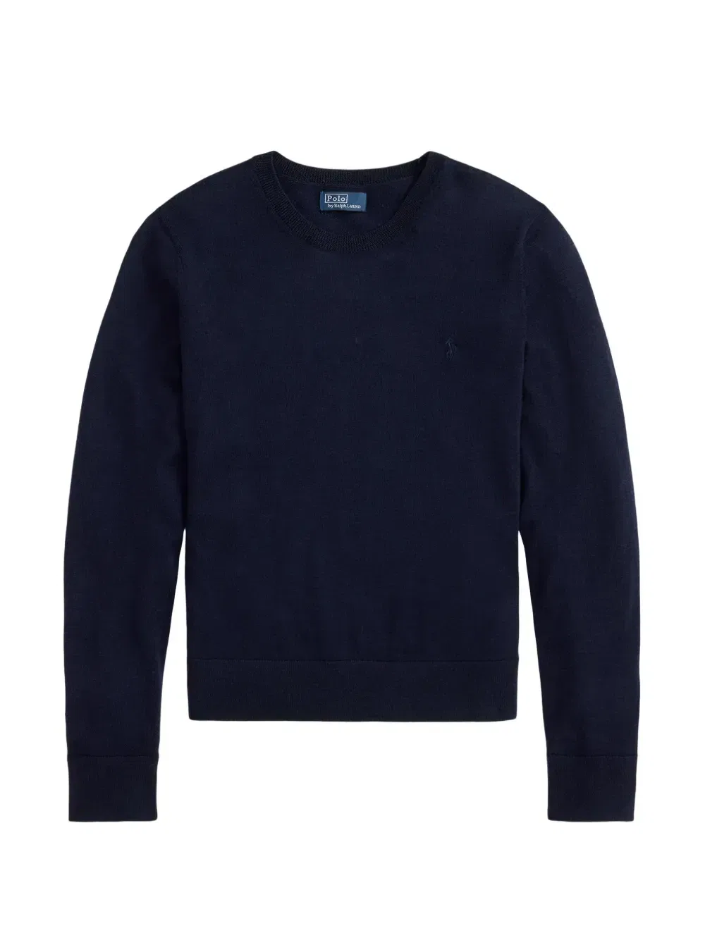 Свитер с круглым вырезом и вышивкой POLO RALPH LAUREN, синий
