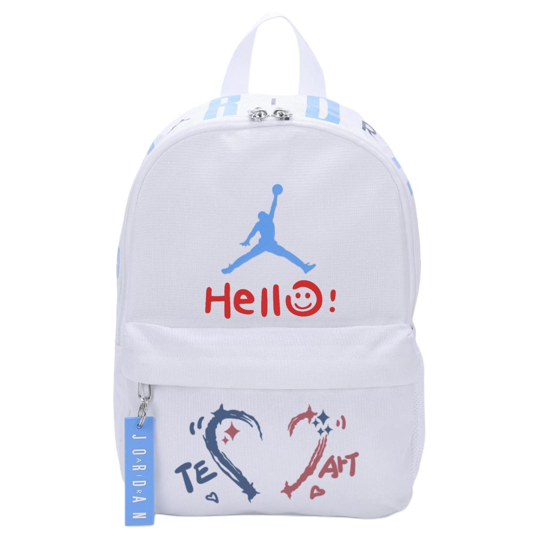 

Jordan Полиэстеровый рюкзак обычный унисекс белый, Heart