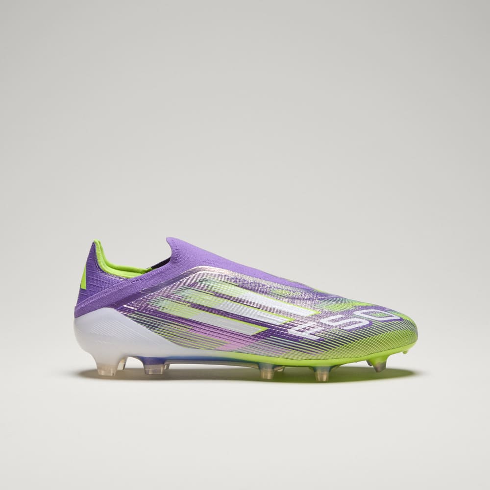 Бутсы Adidas F50 Elite Laceless Firm Ground Cleats, цвет Purple Rush/Cloud White/Lucid Lemon — фото 3