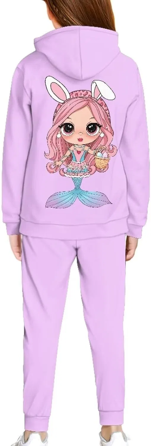 Детский спортивный костюм Uppodwarkid, толстовка и джоггеры, Pink Mermaid — фото 4