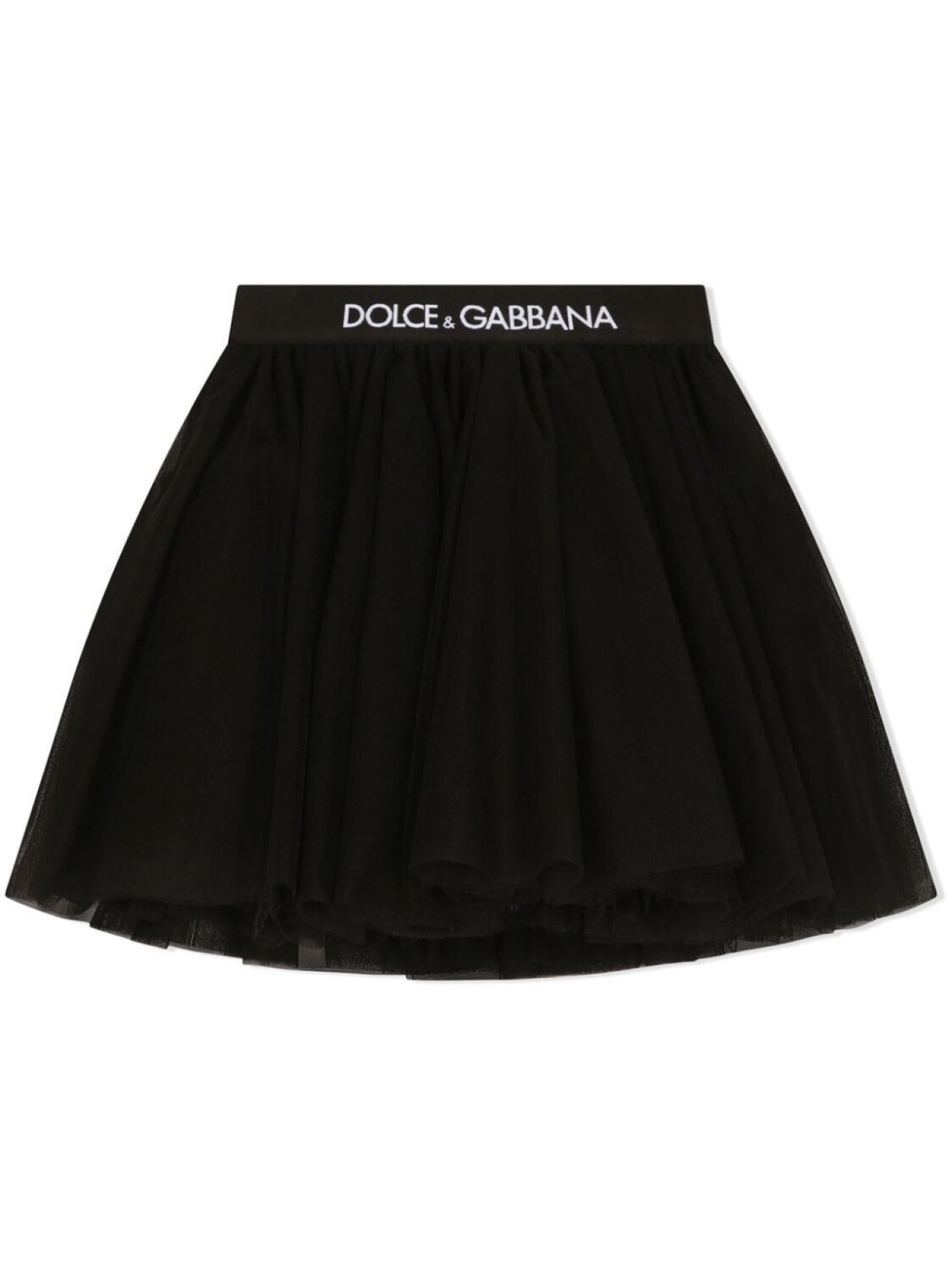 

Dolce & Gabbana пышная юбка миди с логотипом, черный