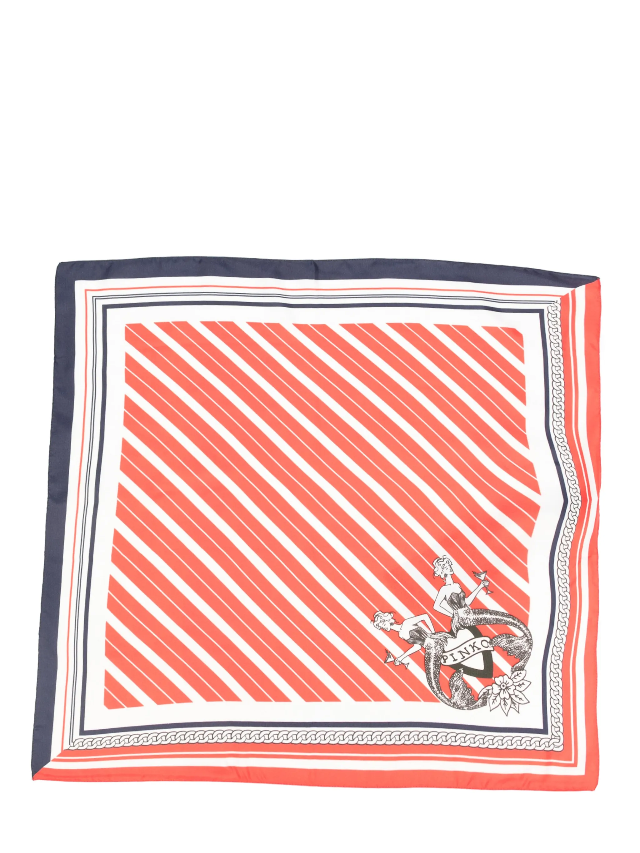 

Шарфы с принтом Мариньер (55 см x 55 см) Pinko, красный