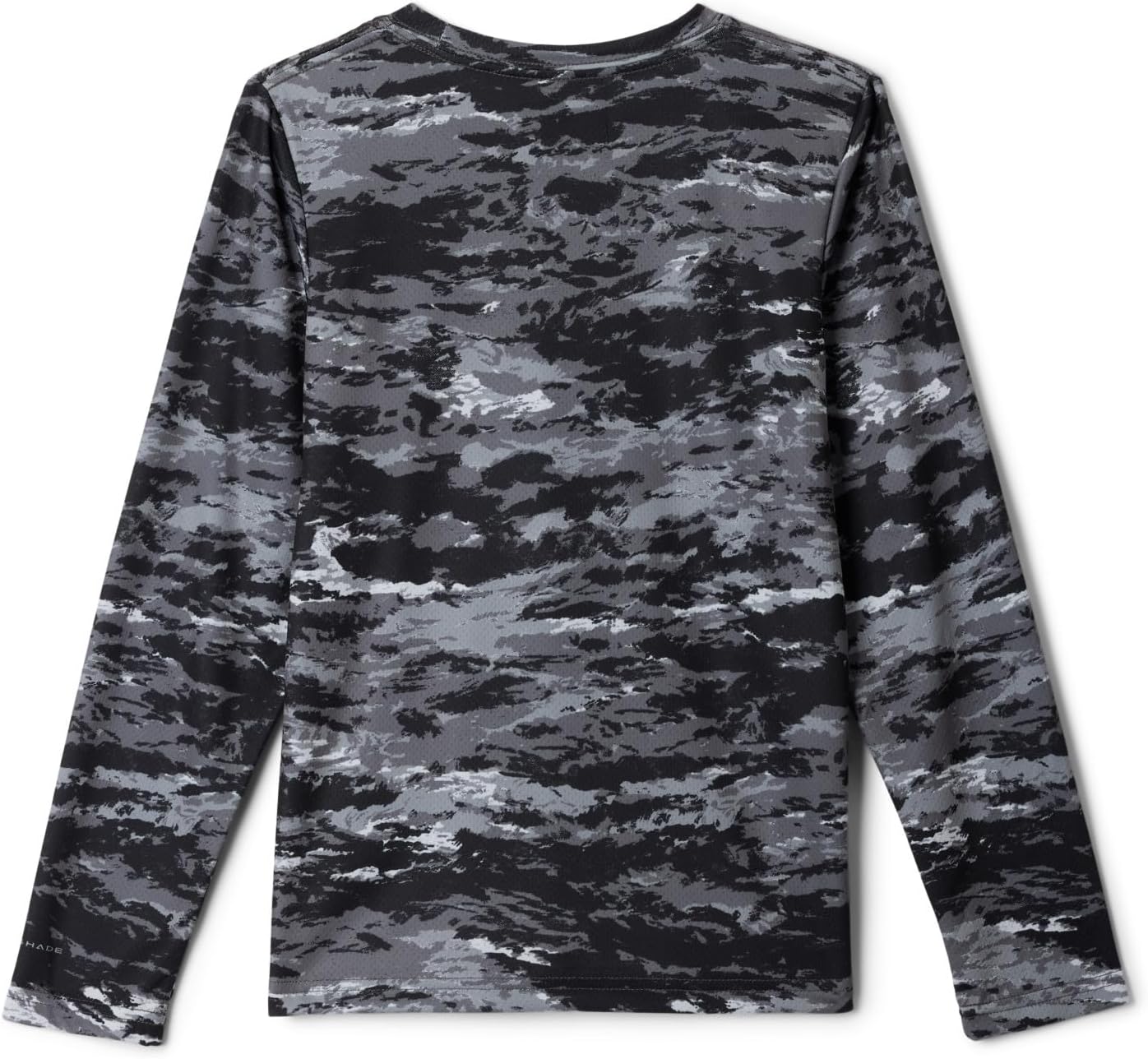 Columbia Boys PFG Solar Stream Printed Long Sleeve Shirt, Black Sumi Camo — фото 2