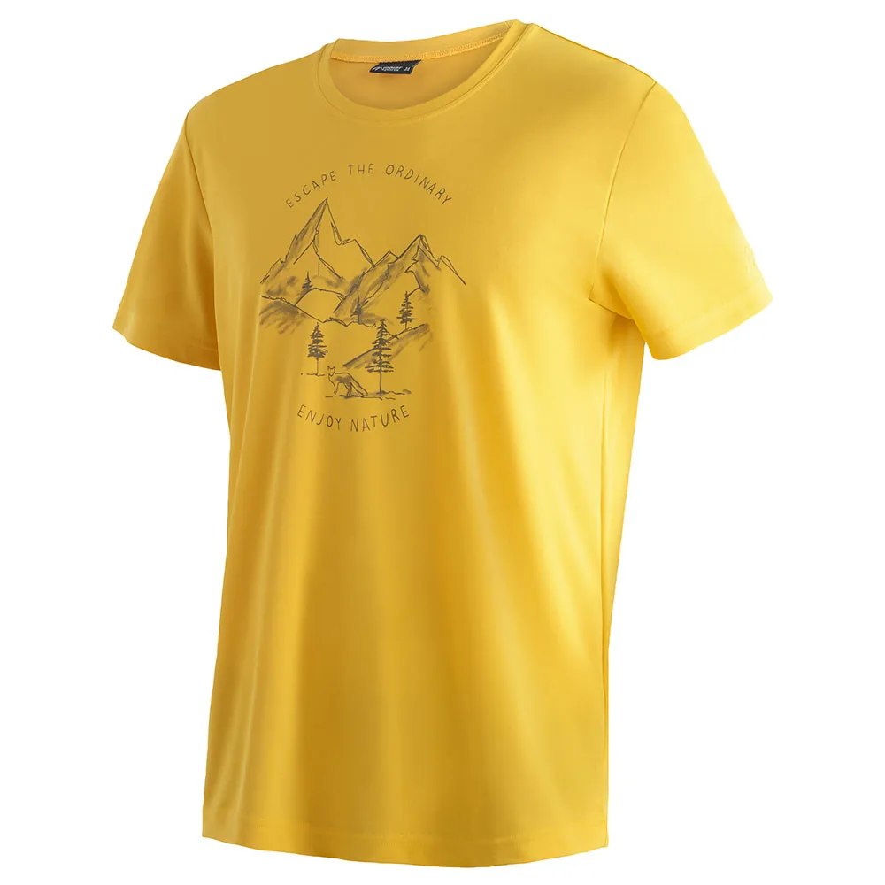 

Футболка с коротким рукавом Maier Sports Dieter Print, желтый