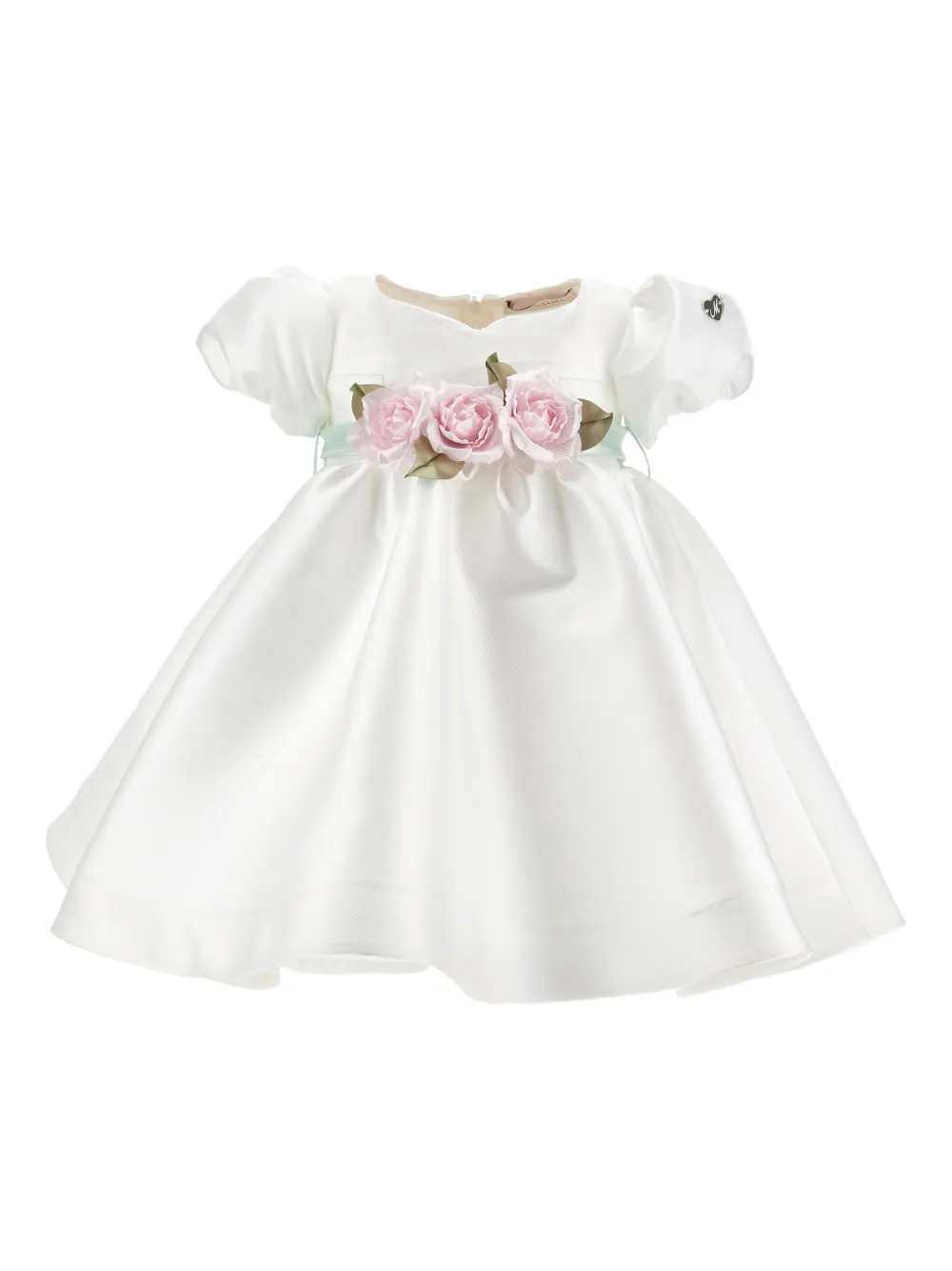 

Платье с цветочной аппликацией Monnalisa, белый