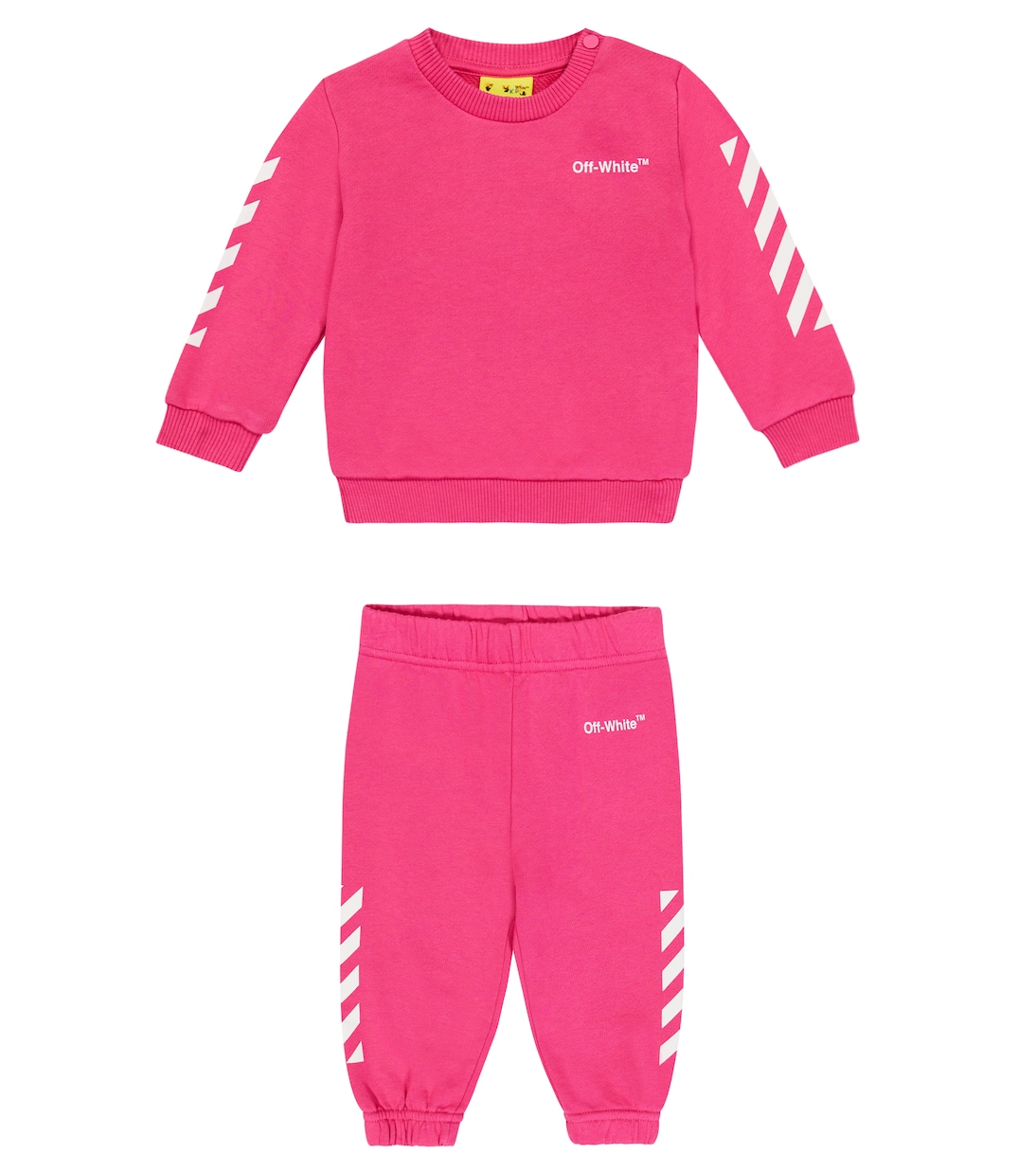

Комплект из толстовки и спортивных штанов Baby Helvetica Off-White Kids, Fuchsia White
