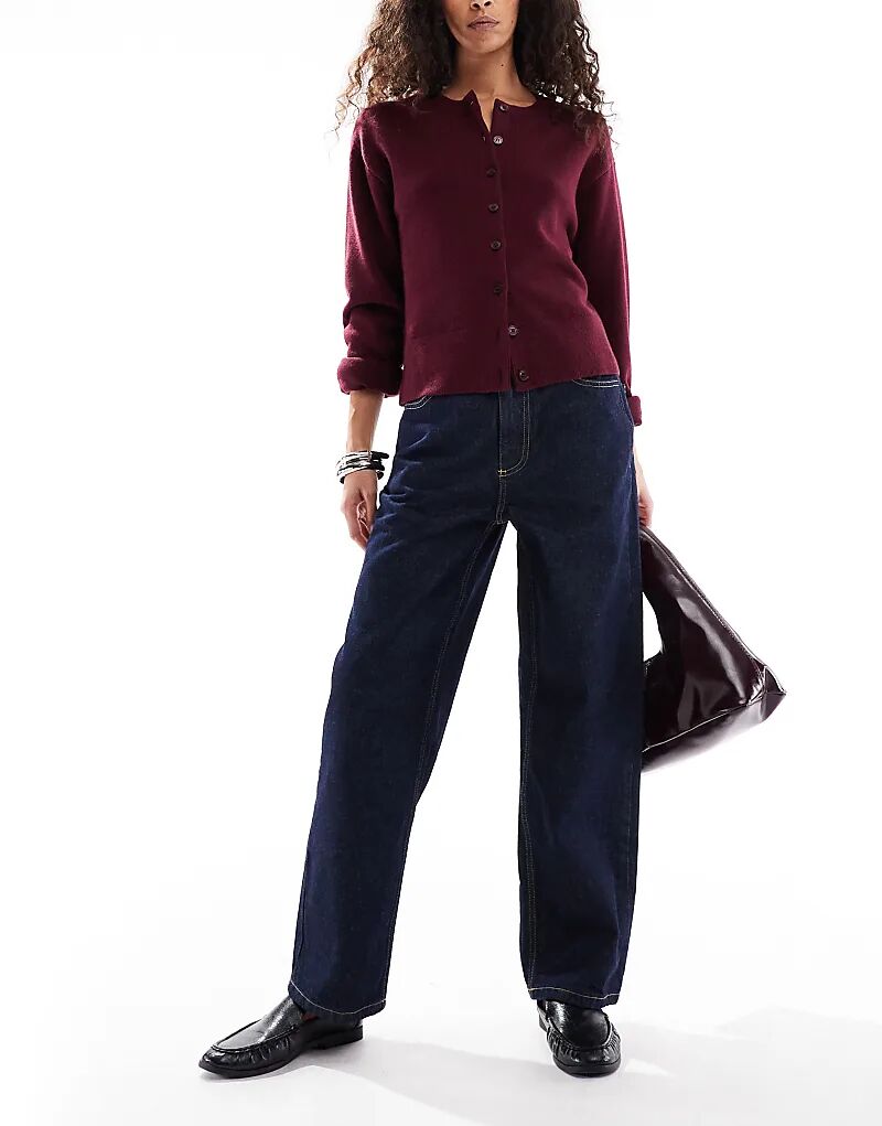 

Джинсы Miss Selfridge с высокой талией и контрастной строчкой, прямые, цвета индиго