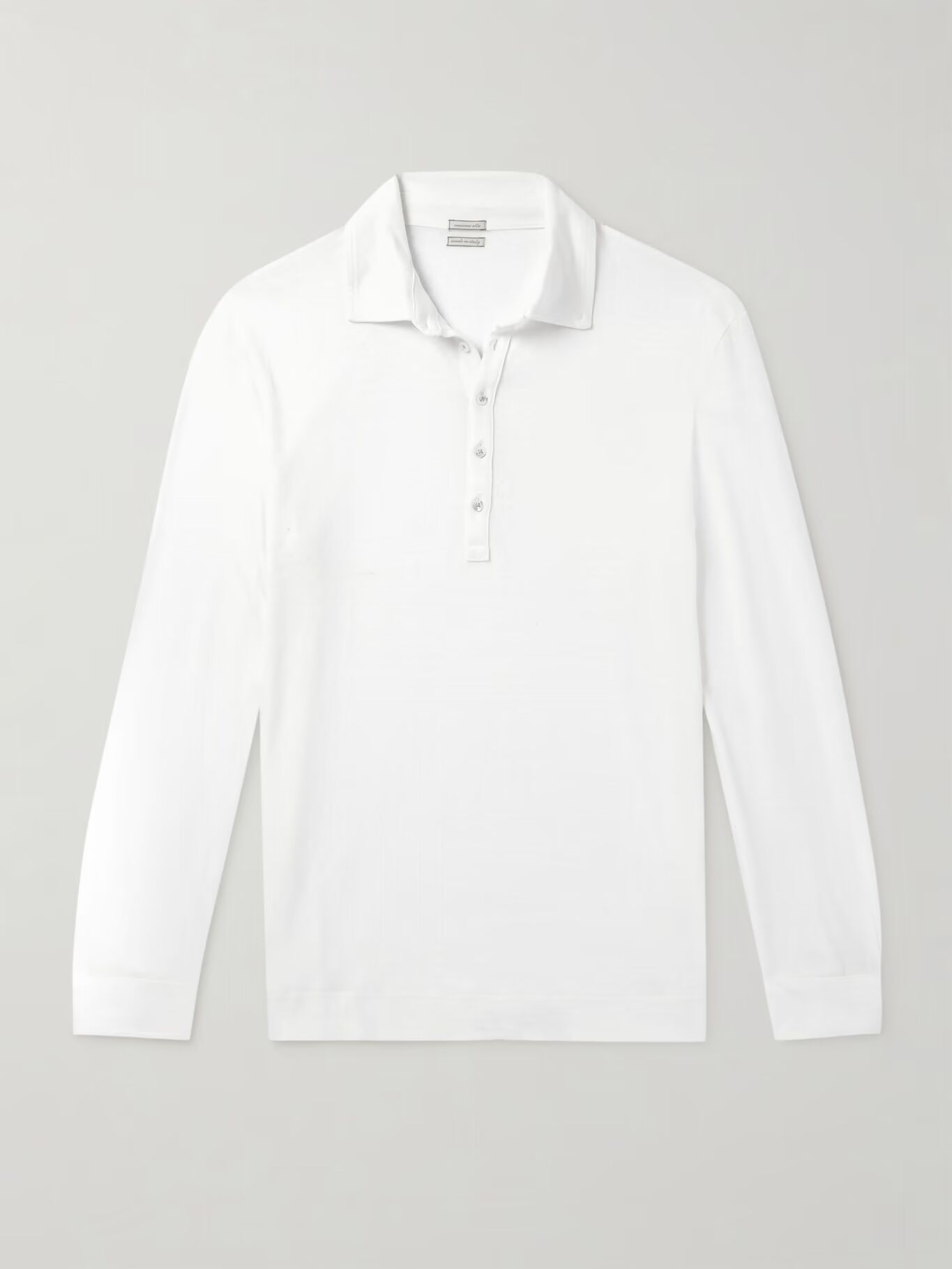 

Рубашка поло из смеси льна и хлопка MASSIMO ALBA, белый