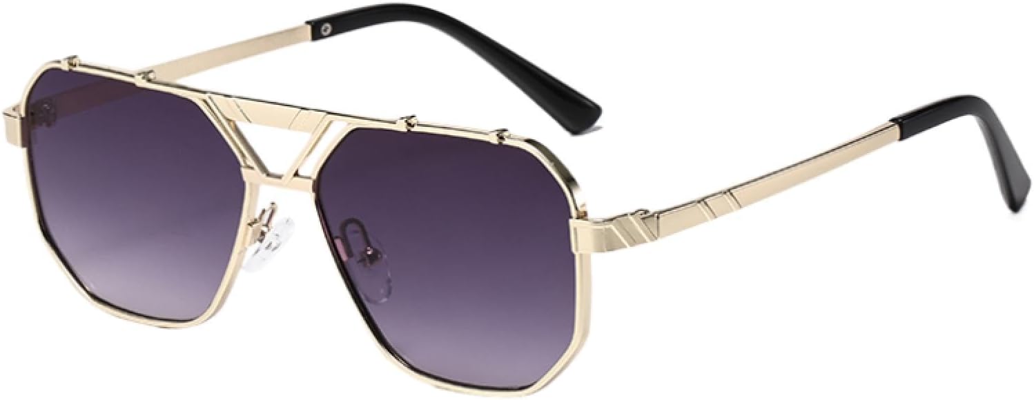 

Солнцезащитные очки с защитой UV400 | Металлические двойные перемычки, градиентные линзы | Для женщин и мужчин, для занятий спортом на открытом воздухе и вождения DSVIGF, 02