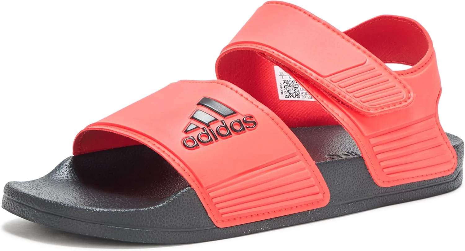 Сланцы Adidas Kids Adilette, ярко-красный/черный — фото 3