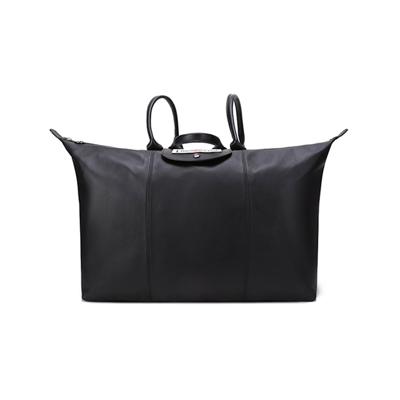 

EU Collaboration Le Pliage Cuir Дорожная Сумка из Овчины Большая Женская Черная LONGCHAMP