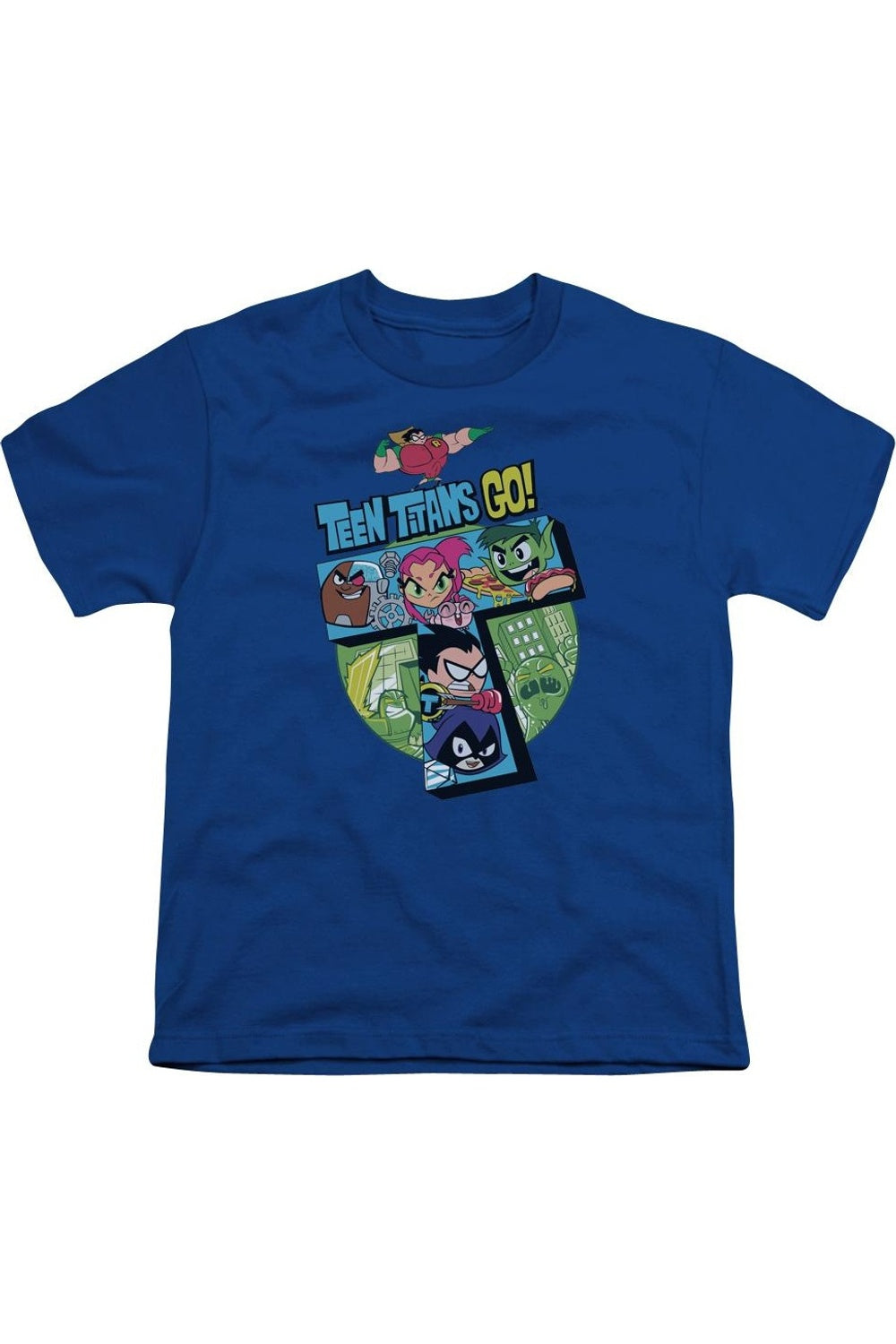 

Футболка с коротким рукавом Teen Titans Go для детей Gildan, синий