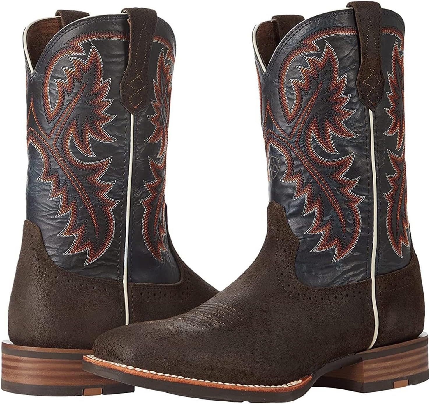 

Ковбойские сапоги для мужчин и женщин с массивным каблуком, вышивкой и квадратным носком, ретро-рыцарские сапоги, классические модные сапоги для верховой езды (Цвет: темно-коричневый, Размер: 15 для женщин / 13.5 для мужчин) Dhaey