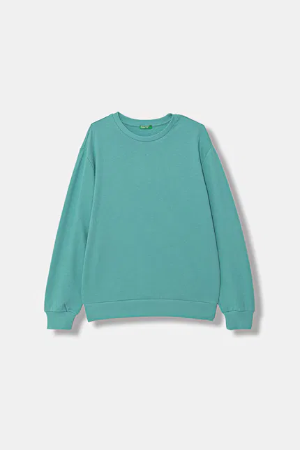 Толстовка с принтом United Colors of Benetton, бирюзовый