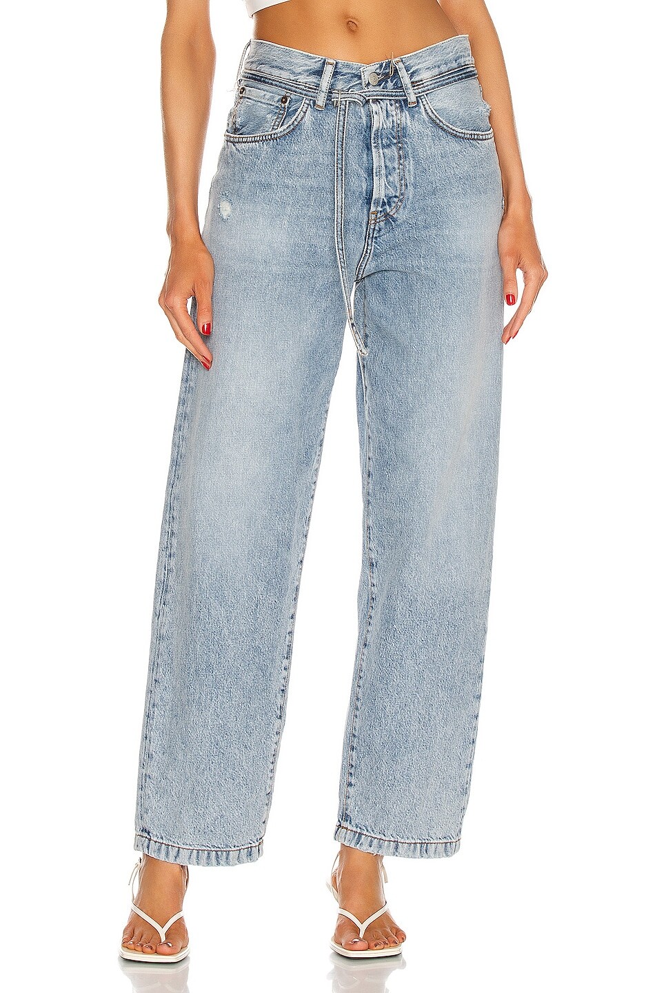 

Брюки Acne Studios Straight, цвет Light Blue