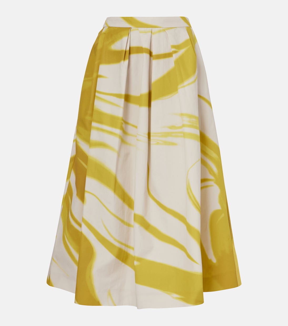 

Юбка миди из хлопка с принтом Dries Van Noten, Lime