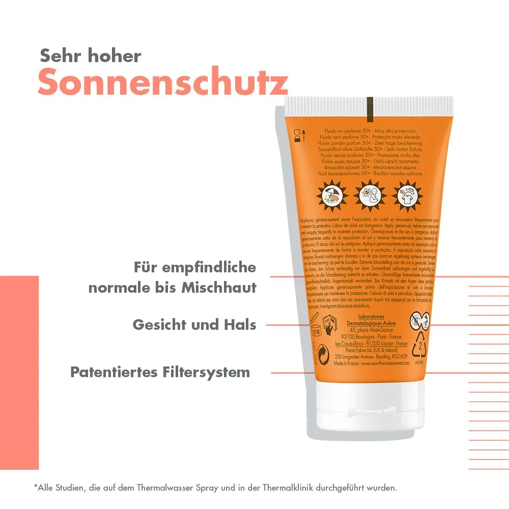 Солнцезащитный флюид AVENE SPF 50+ без отдушек Avene — фото 3