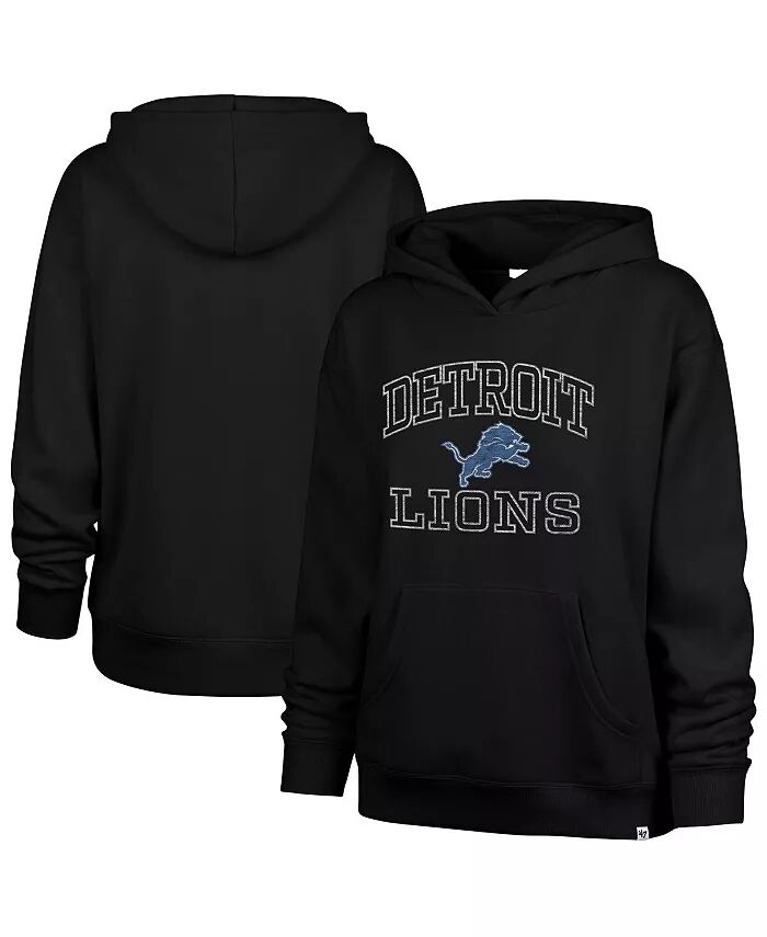 

Женская черная толстовка с капюшоном Detroit Lions Clarity Naomi '47 Brand