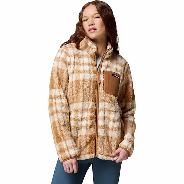 

Женская куртка с принтом на молнии Columbia, Camel Herring Plaid