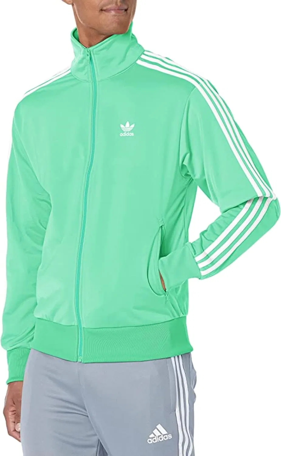 Adidas Originals, мужской, куртка Firebird Track, зеленый
